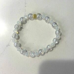 Icicle Bracelet - Cracked Quartz & Opal Crystal bracelet in size 7”